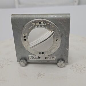 Vintage Mid Century Aluminum Presto Kitchen Timer By Lux Clock Mfg Co Works
